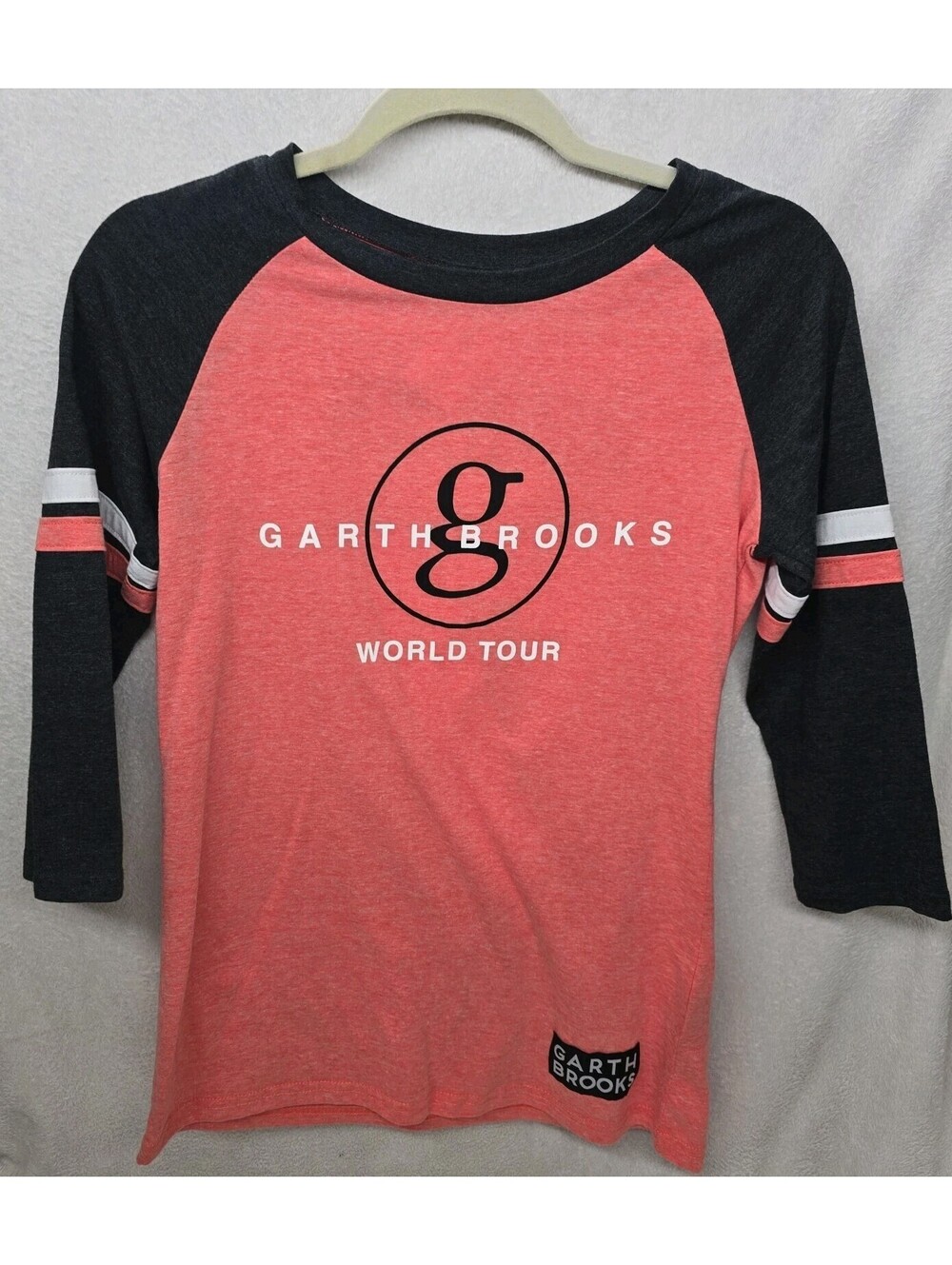 Garth Brooks World Tour Shirt Womens Small 3/4 Sleeves Jersey Pullover Shirt